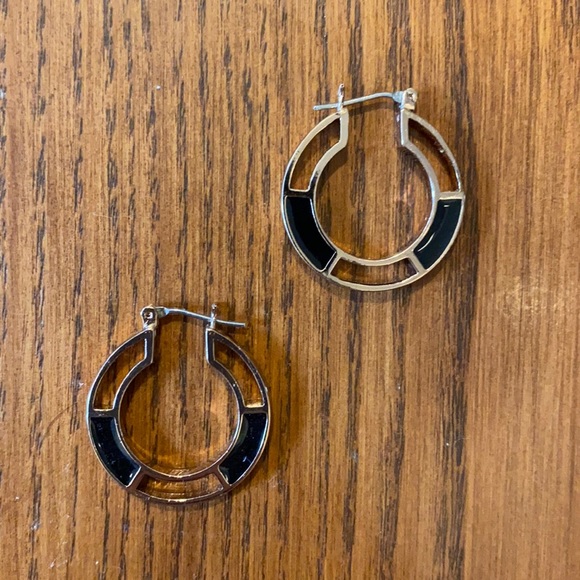 Vintage Stone and Hoop Earrings - Picture 1 of 4